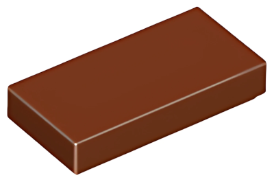 Деталь LEGO Tile 1 x 2 with Groove 3069b Reddish Brown U