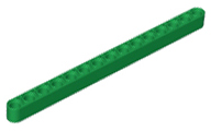 Technic, Liftarm Thick 1 x 15, 32278 Green U
