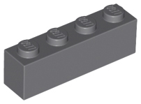 Кирпич LEGO Brick 1 x 4 3010 (6146) Dark Bluish Gray N