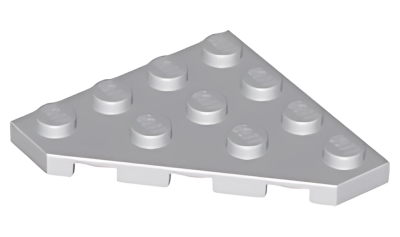 Деталь LEGO Wedge, Plate 4 x 4 Cut Corner 30503 Light Bluish Gray U
