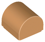 Slope, Curved 1 x 1 x 2/3 Double, 49307 Medium Nougat N