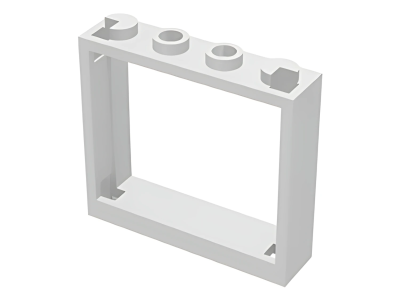 Деталь LEGO  Lego Window 1 x 4 x 3 - No Shutter Tabs 60594 White N