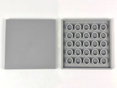 Tile 6 x 6 with Bottom Tubes, 10202 Light Bluish Gray U