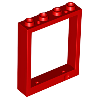 Рамка двери Lego Door, Frame 1 x 4 x 4 Lift 6154 (40527) Red U
