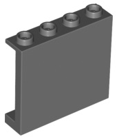 Panel 1 x 4 x 3 with Side Supports - Hollow Studs, 60581 Dark Bluish Gray N