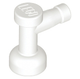 Tap 1 x 1 without Hole in Nozzle End, 4599b White N