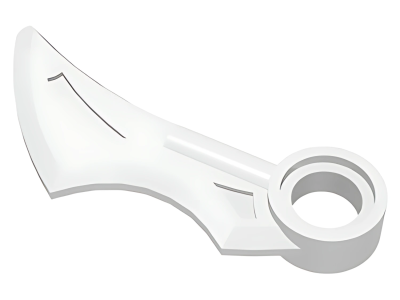 Деталь LEGO Wing 1 x 4 with Pin Hole 98347 White U