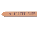 Minifigure, Utensil Ski 6L with Reddish Brown 'COFFEE SHOP' and Arrow Pattern (Sticker) - Set 70840, 90509pb03  