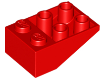 Slope, Inverted 33 3 x 2 with Flat Bottom Pin without Connections between Studs, 3747a Red U
