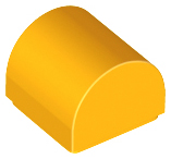 Slope, Curved 1 x 1 x 2/3 Double, 49307 Bright Light Orange N