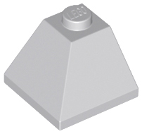 Slope 45 2 x 2 Double Convex Corner, 3045 Light Bluish Gray N