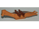 Dinosaur Body Pteranodon, 4 Studs, 6 Clips with Fixed Reddish Brown Top, 98085c01