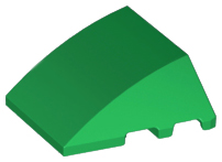 Wedge 4 x 3 Triple Curved No Studs, 64225 Green U
