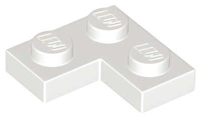 Деталь LEGO Plate 2 x 2 Corner 2420 White U