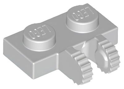 Деталь LEGO Шарнир Lego Hinge Plate 1 x 2 Locking with 2 Fingers on Side and 9 Teeth 60471 Light Bluish Gray U