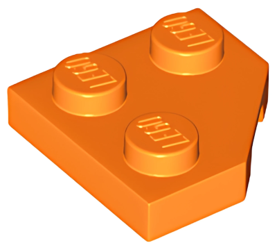 Деталь LEGO  Wedge, Plate 2 x 2 Cut Corner 26601 Orange U