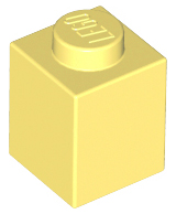 Brick 1 x 1, 3005 Bright Light Yellow N