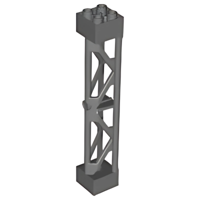 Деталь LEGO Support 2 x 2 x 10 Girder Triangular Vertical - Type 3 - 3 Posts, 2 Sections 58827 Dark Bluish Gray U