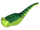 Dinosaur Body Raptor with Green Top with Dark Green Stripes Pattern, 98165c01pb10