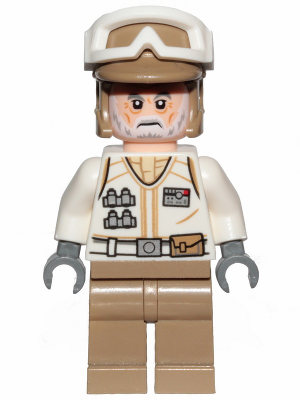 Минифигурка Lego Hoth Rebel Trooper White Uniform, Dark Tan Legs (White Beard) sw1014