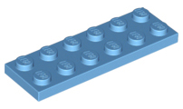 Plate 2 x 6, 3795 Medium Blue N