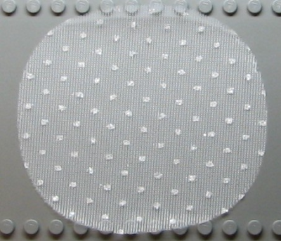 Minifigure, Bridal Veil, Cloth with Silver Dots Pattern, bb0530pb01 White U