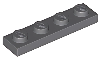 Деталь LEGO Plate 1 x 4 3710 Dark Bluish Gray U
