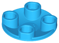 Plate, Round 2 x 2 with Rounded Bottom (Boat Stud), 2654 Dark Azure U