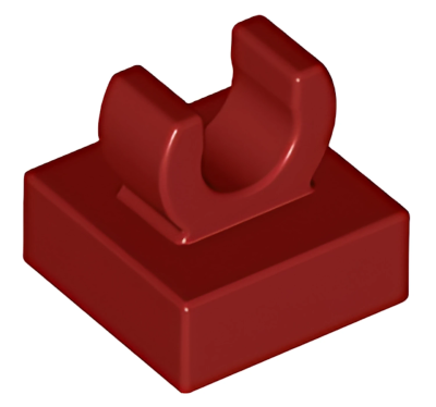 Деталь LEGO Lego Tile, Modified 1 x 1 with Open O Clip 15712 (44842) Dark Red U