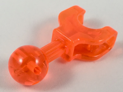 Hero Factory Arm / Leg with Ball Joint on Axle and Ball Socket, Short 90611 Trans-Neon Orange U