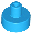 Tile, Round 1 x 1 with Bar and Pin Holder, 20482 Dark Azure U