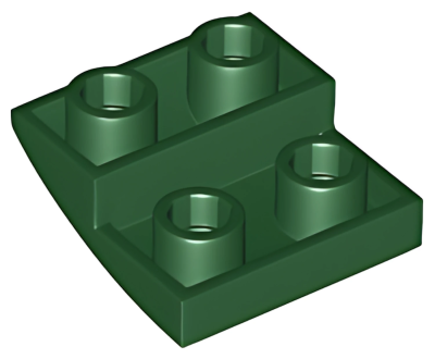 Деталь LEGO Lego Slope, Curved 2 x 2 x 2/3 Inverted 32803 Dark Green N