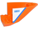 Aircraft Fuselage Aft Section Curved Bottom 6 x 10 with Blue Line and '60013' on White Background Pattern on Both Sides (Stickers) - Set 60013