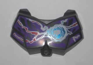 Large Figure Chest Armor Small with Chi and Dark Purple (Raven) Pattern, 98603pb007 Pearl Dark Gray U