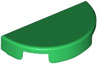 Tile, Round 1 x 2 Half, 1748 Green N