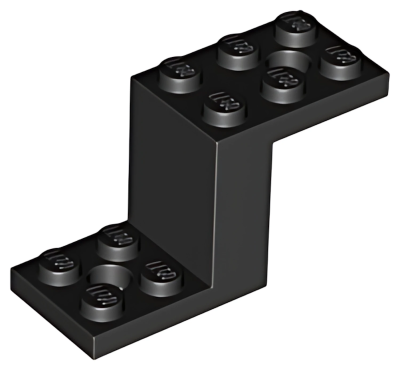 Деталь Lego Bracket 5 x 2 x 2 1/3 with 2 Holes and Bottom Stud Holder 76766 Black U