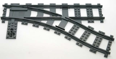 Train, Track Plastic (RC Trains) Switch Point Right, 53404 Dark Bluish Gray U