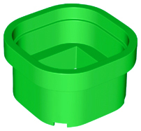 Cylinder Warp Pipe 6 x 6 x 3 1/3, 66787 Bright Green N