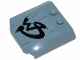 Wedge 4 x 4 x 2/3 Triple Curved with Black Crudely Painted 'WS' Graffiti Pattern (Sticker) - Set 70829, 45677pb114  