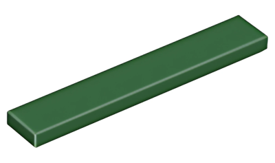 Деталь LEGO Tile 1 x 6 6636 (75702) Dark Green N