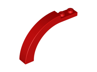 Arch 1 x 6 x 3 1/3 Curved Top, 6060 Red N