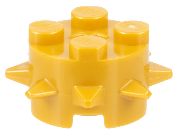 Brick, Round 2 x 2 with Spikes and Axle Hole 27266