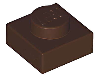 Деталь LEGO Plate 1 x 1 3024 (28554, 30008) Dark Brown N