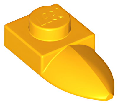 Деталь LEGO Plate, Modified 1 x 1 with Tooth Horizontal 49668 (35162, 49673) Bright Light Orange U