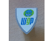 Minifigure, Shield Triangular Short with Globe and 'wgp' World Grand Prix Logo Pattern (Sticker) - Set 8423, 3846pb030  