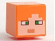 Minifigure, Head, Modified Cube with Pixelated Light Nougat Face, Green Eyes, and Nougat Mouth Pattern (Minecraft Alex), 19729pb009  