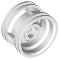 Wheel 30.4mm D. x 20mm with No Pin Holes and Reinforced Rim, 56145 White N