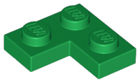 Plate 2 x 2 Corner, 2420 Green N