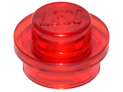 Деталь LEGO Plate, Round 1 x 1 4073 Trans-Red U