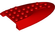 Aircraft Fuselage Aft Section Curved Top 6 x 10 Red U